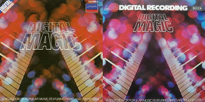 As capas da mesma gravação em elepê e CD, esquerda e direita, respectivamente