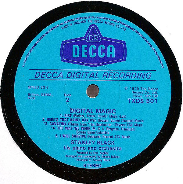 Album Digital Magic lançado pela Decca